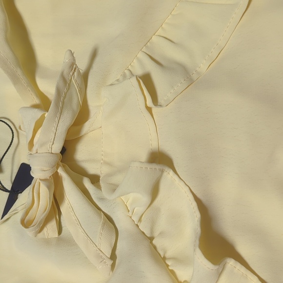 NWT Vero Moda yellow chiffon ruffle dress - Picture 10 of 12